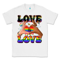 White love is love lgbtq pride hands Classic Tee - LillyAllenDesigns