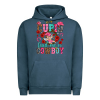 Pigment Midnight Navy Cupid find me a cowboy Valentine's Day Urban Hoodie - HowdyJamesFarm
