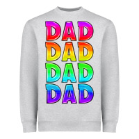 Heather Grey lgbtq dad Heavyweight Sweatshirt - HRA Design Shop
