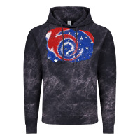 Cloud Black Patriotic tie dye background 4th of july Vintage Hoodie - CowGirlArtShop