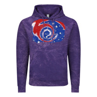 Cloud Purple Patriotic tie dye background 4th of july Vintage Hoodie - CowGirlArtShop