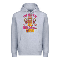 Heather Grey the queen is 40 long live the queen Premium Hoodie - Jasminsmagicworld