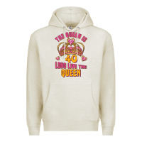 Oatmeal Heather the queen is 40 long live the queen Premium Hoodie - Jasminsmagicworld
