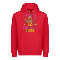 Red the queen is 40 long live the queen Premium Hoodie - Jasminsmagicworld
