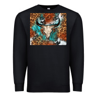 Black Western with bull skull Premium Sweatshirt - NancyCooperArtShop