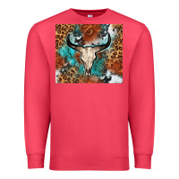 Cardinal Western with bull skull Premium Sweatshirt - NancyCooperArtShop