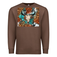 Chestnut Western with bull skull Premium Sweatshirt - NancyCooperArtShop