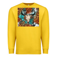 Lemon Western with bull skull Premium Sweatshirt - NancyCooperArtShop