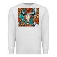 Western With Bull Skull Premium Sweatshirt | Teevron