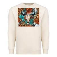 Sandshell Western with bull skull Premium Sweatshirt - NancyCooperArtShop