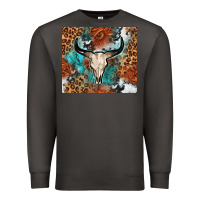Smoke Western with bull skull Premium Sweatshirt - NancyCooperArtShop