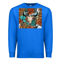 True Royal Western with bull skull Premium Sweatshirt - NancyCooperArtShop