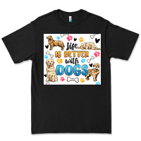 Black life is better with dogs Premium Tee - MaliasSmallBusiness