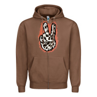 Chestnut Dalmatians Skin Peace Sign Zipper Hoodie - Jasminsmagicworld