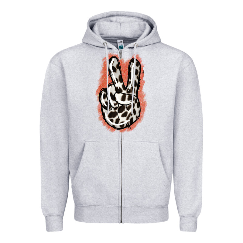 Dalmatians Skin Peace Sign Zipper Hoodie by Jasminsmagicworld | Teevron