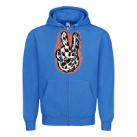 True Royal Dalmatians Skin Peace Sign Zipper Hoodie - Jasminsmagicworld