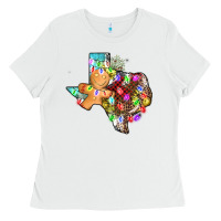 White christmas texas map Ladies Tee - AdoDesignShop