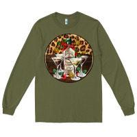 Army Green christmas martini cocktail party Long Sleeve Tee - AdoDesignShop
