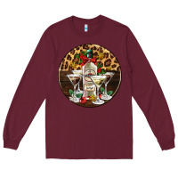 Burgundy christmas martini cocktail party Long Sleeve Tee - AdoDesignShop