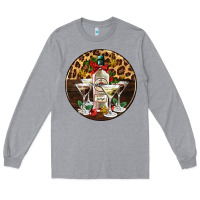 Heather Grey christmas martini cocktail party Long Sleeve Tee - AdoDesignShop