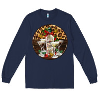 Navy christmas martini cocktail party Long Sleeve Tee - AdoDesignShop