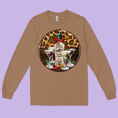 Christmas Martini Cocktail Party Long Sleeve Tee Designed By Adodesignshop