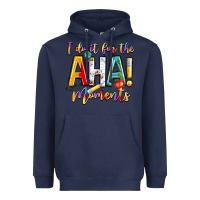 Navy i do it for the aha moments Heavyweight Hoodie - NancyCooperArtShop