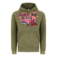 Vintage Olive loads of love valentine's day farm truck Vintage Hoodie - FaDigitalArtStudio