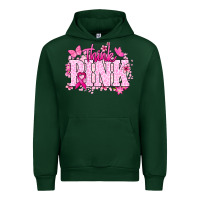 Forest Green Think pink Cancer Awareness Urban Hoodie - HowdyJamesFarm