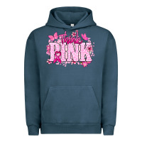 Pigment Midnight Navy Think pink Cancer Awareness Urban Hoodie - HowdyJamesFarm