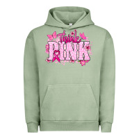 Pigment Oil Green Think pink Cancer Awareness Urban Hoodie - HowdyJamesFarm