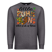 Charcoal Heather little pumpkin with a lot of spice Premium Sweatshirt - MaliasSmallBusiness