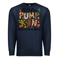 Navy little pumpkin with a lot of spice Premium Sweatshirt - MaliasSmallBusiness