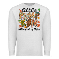 Oatmeal Heather little pumpkin with a lot of spice Premium Sweatshirt - MaliasSmallBusiness