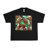Black astec cowhide highlands cow Urban Heavy Tee - BarkalooDesign