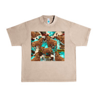 French Oak astec cowhide highlands cow Urban Heavy Tee - BarkalooDesign