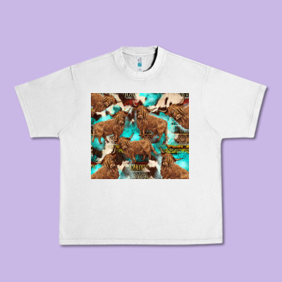 Astec Cowhide Highlands Cow Urban Heavy Tee Designed By Barkaloodesign