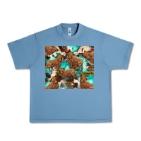 Pebble Blue astec cowhide highlands cow Urban Heavy Tee - BarkalooDesign