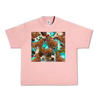 Salmon astec cowhide highlands cow Urban Heavy Tee - BarkalooDesign