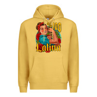 Antique Gold hundred percent latina strong woman Premium Hoodie - Jasminsmagicworld
