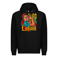 Black hundred percent latina strong woman Premium Hoodie - Jasminsmagicworld