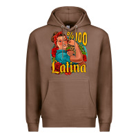 Chestnut hundred percent latina strong woman Premium Hoodie - Jasminsmagicworld