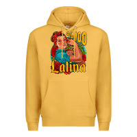 Mustard hundred percent latina strong woman Premium Hoodie - Jasminsmagicworld