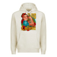 Oatmeal Heather hundred percent latina strong woman Premium Hoodie - Jasminsmagicworld