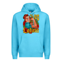 Ocean Blue hundred percent latina strong woman Premium Hoodie - Jasminsmagicworld
