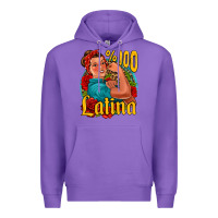 Purple hundred percent latina strong woman Premium Hoodie - Jasminsmagicworld