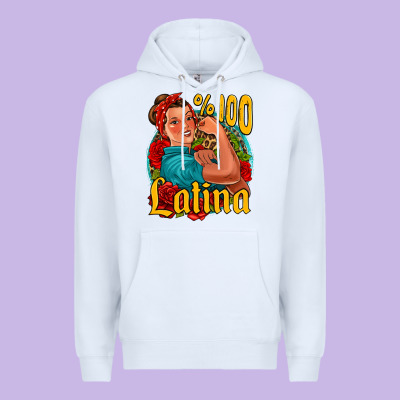 Hundred Percent Latina Strong Woman Premium Hoodie Designed By Jasminsmagicworld