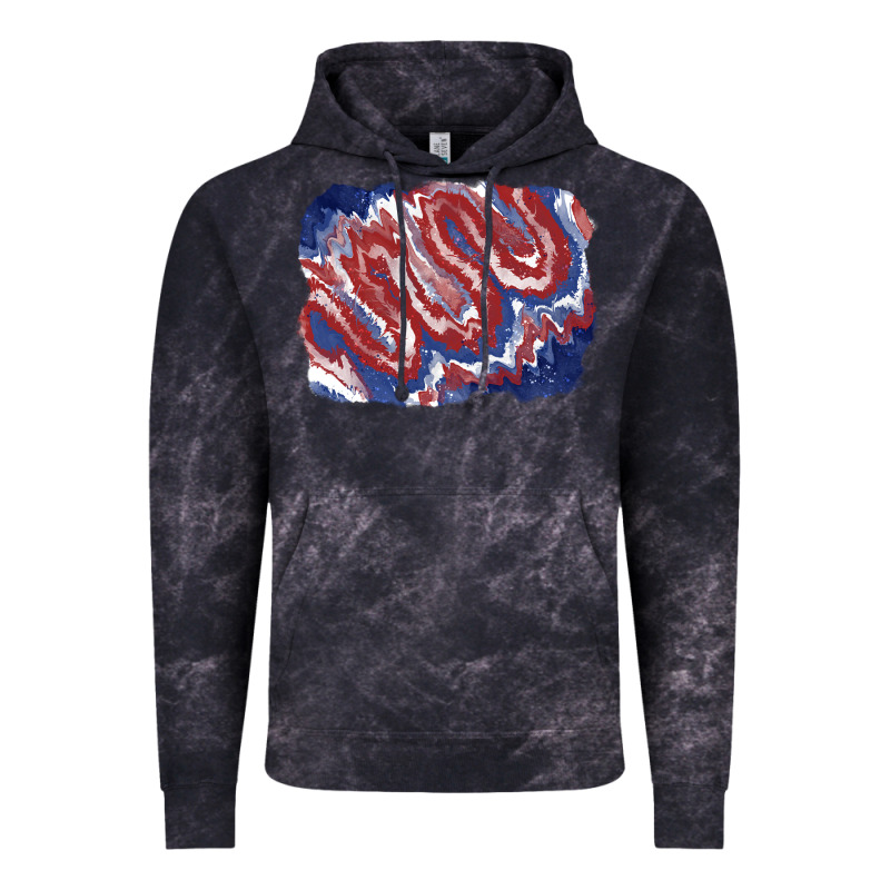 Patriotic Tie Dye Background Vintage Hoodie by CowGirlArtShop | Teevron