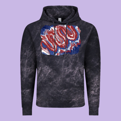 Patriotic Tie Dye Background Vintage Hoodie Designed By Cowgirlartshop
