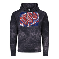 Cloud Black Patriotic tie dye background Vintage Hoodie - CowGirlArtShop